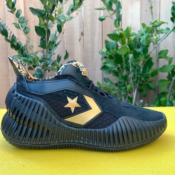 Converse All Star BB Prototype CX Mid Black Gold Baroque Men Basketball A02515C - Picture 2 of 16